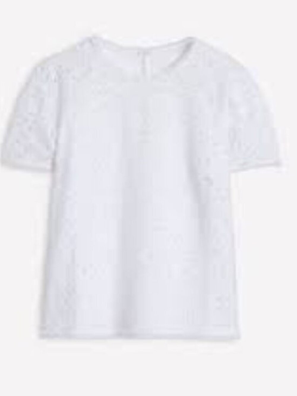 Boden White Eyelet Short Sleeve Blouse size 4